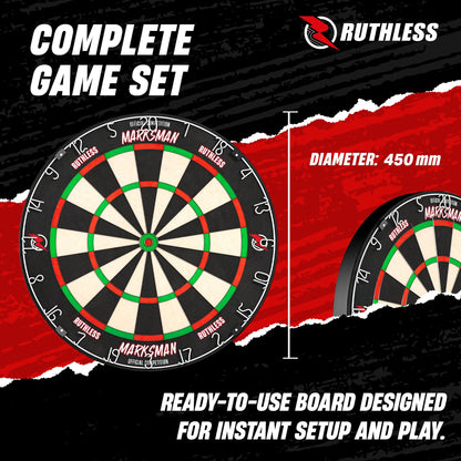 Ruthless Marksman Dartscheibe aus Sisal für Steeldarts, DB072