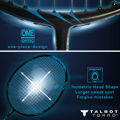 Talbot Torro Badminton Set Professional mit 2 Carbon-Schlägern