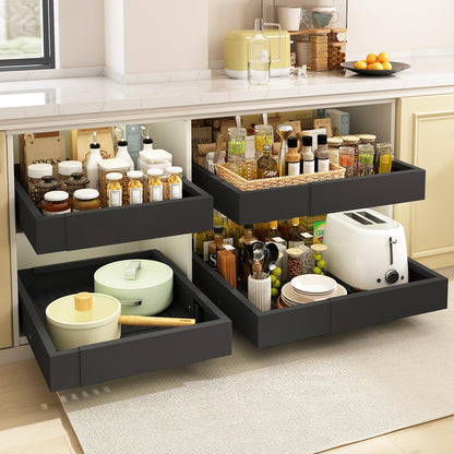 Mointal Teleskopschublade 2er-Set, ausziehbarer Schrank-Organizer