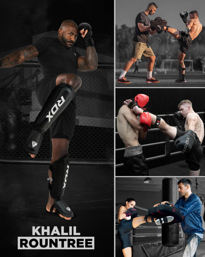 RDX Schienbeinschoner Kickboxen Muay Thai aus Maya Hide Leder