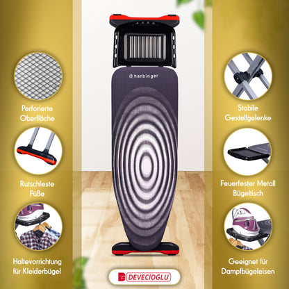 DEVECIOĞLU Tischbügelbrett MM126 - Klappbar Dampfbügelstation