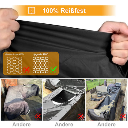 Kipiea Abdeckung Loungemöbel L-Form wasserdicht 216x216x85x78 cm