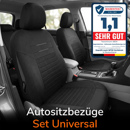 Upgrade4cars Autositzbezüge Vordersitze Schwarz Universal 4-teilig