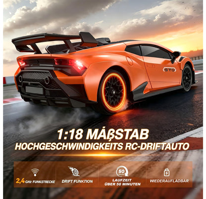 AYIQUTY RC Drift Auto Lamborghini 1:18 4WD 35 km/h mit LED-Licht