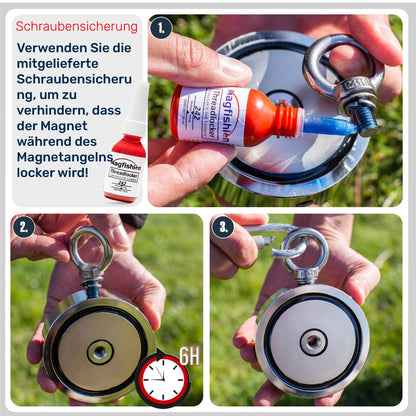 MAGFISHION Magnetfischen Mega Set 2x350KG – Ø94mm