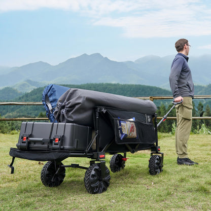 TIMBER RIDGE Bollerwagen XXXL faltbar 300L, Handwagen mit Heckklappe