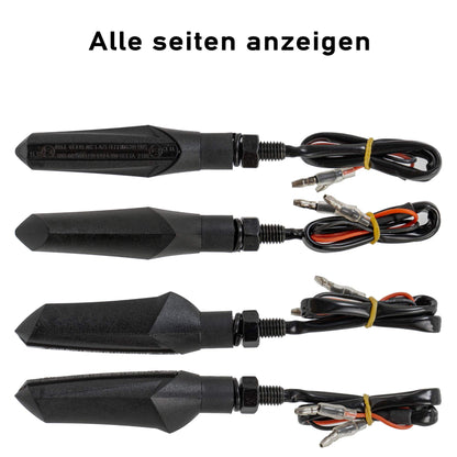 Simda Pro LED Motorrad Blinker SL-023 sequentiell schwarz 4er Set