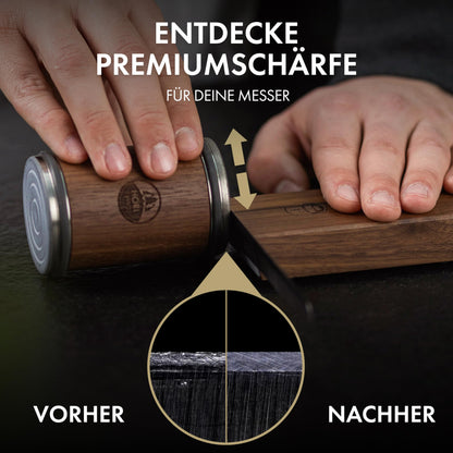 HORL 2 Rollschleifer Messerschärfer für Küchenmesser – Nussbaum