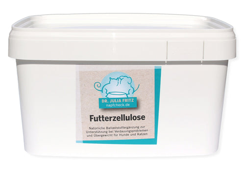 napfcheck Zellulose, Futterergänzung für Hund & Katze, 2000 g aus Pulverzellulose