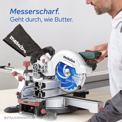 FALKENWALD Kreissägeblatt 216x30 mm, Feinschnitt für Aluminium