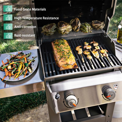 COGRICHBF Grillrost Gusseisen für Weber Spirit 200, 44,5 cm, 2 Stück