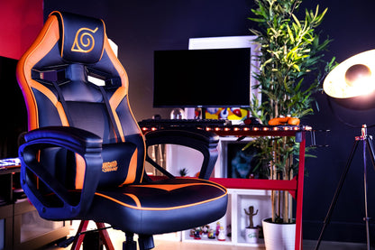 Konix Naruto Shippuden Gaming-Stuhl – Schwarz Orange Konoha PU