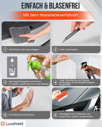 Luxshield Lackschutzfolie KFZ – transparent matt, 15x300cm