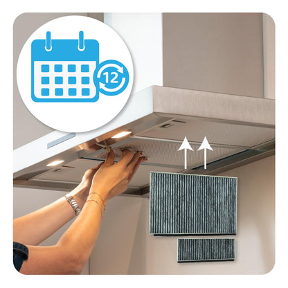 AllSpares CleanAir Plus Aktivkohlefilter 2 St. für Bosch/Siemens/Neff