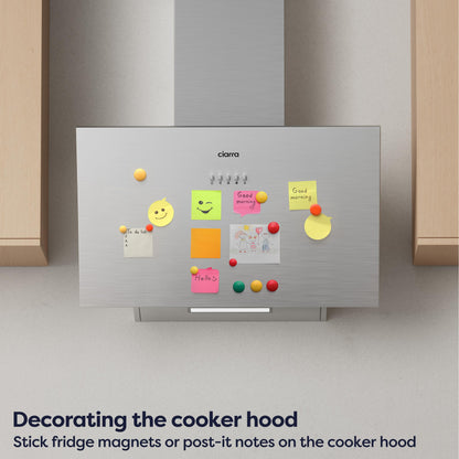 CIARRA CBCS6762A A+++ Kopffreie Schräghaube - 60cm Umluft Silber