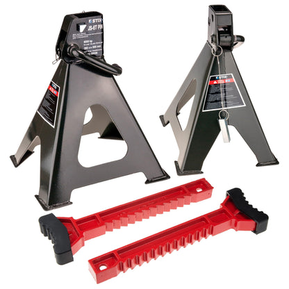 STIX Tool Unterstellböcke JS-6T – 6 Tonnen, 4er-Set mit Gummi