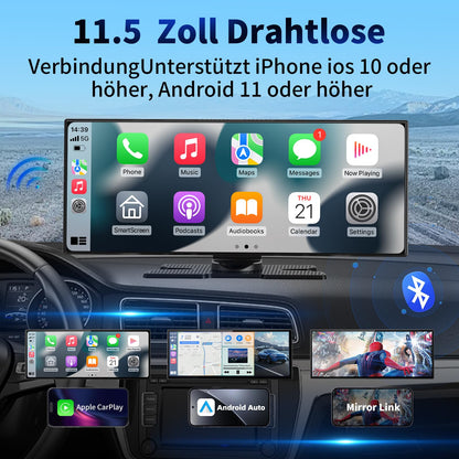 11.5 Zoll Kabelloses Carplay Android Auto 4K Touch Display