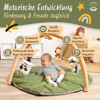 MEERWALD KINDER Baby Spielbogen & Spieldecke XXL Blattform