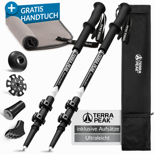 Terra Peak Wanderstöcke Teleskop Carbon – Trekking & Nordic Walking