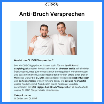 CLIDOR Teekanne mit Siebeinsatz aus Borosilikatglas, 1,5 Liter