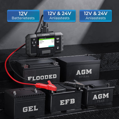 TOPDON BT600 Digitaler KFZ Batterietester 12V 24V mit Drucker