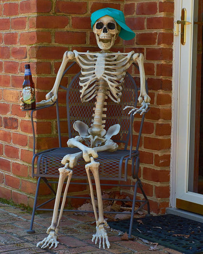 GOODS+GADGETS Ganzkörper Deko Skelett 160 cm - Halloween Party