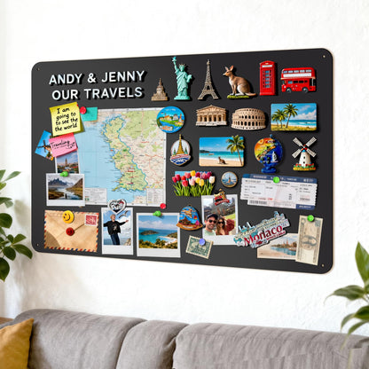 LYZZXI Magnettafel Schwarz 50x80 cm, Magnetwand für Fotos & Magnete, rechteckig, matt schwarze Stahloberfläche