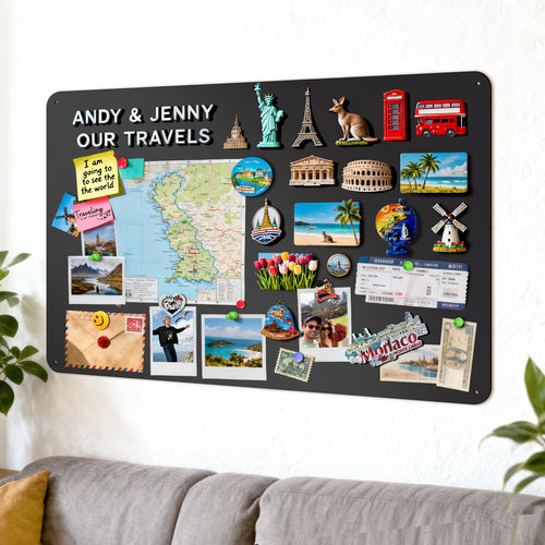 LYZZXI Magnettafel Schwarz 50x80 cm, Magnetwand für Fotos & Magnete, rechteckig, matt schwarze Stahloberfläche