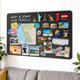 LYZZXI Magnettafel Schwarz 50x80 cm, Magnetwand für Fotos & Magnete, rechteckig, matt schwarze Stahloberfläche