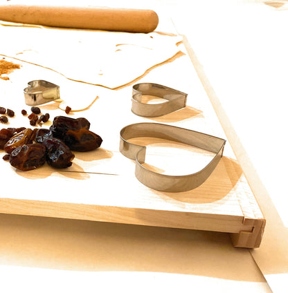 CULIMI Holzbackbrett Teigbrett – grosses Nudelbrett 70x50 cm