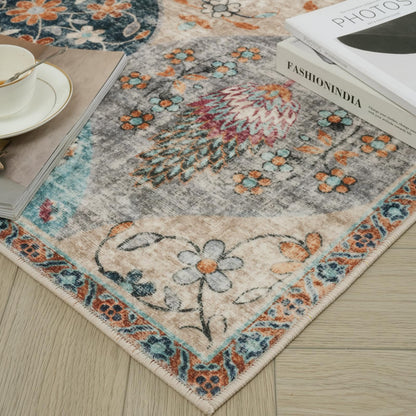 Xfrog Blumen Boho Stil Wohnzimmer Teppich - 120x160 cm Grösse