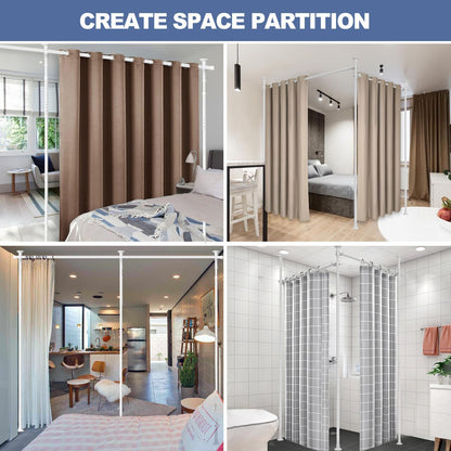 DAKEPOLE Raumteiler Paravent – B 280 x H 317 cm Weiss