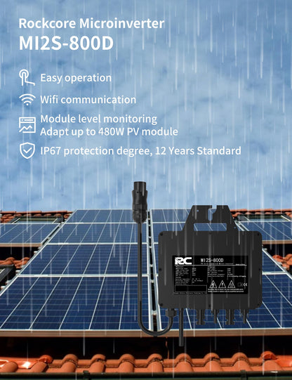 RC Mikro-Wechselrichter 800W Solar Wechselrichter MPPT WiFi