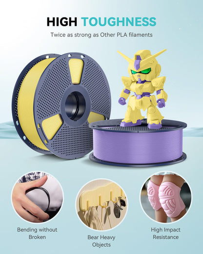 SUNLU PLA Meta High Speed 3D Drucker Filament - 4KG 1.75mm Meta Grau