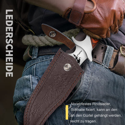 Purple Dragon Survival Messer HW13 mit fester Klinge und Lederscheide