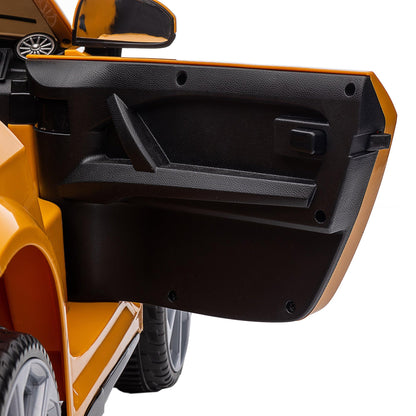 HOMCOM Kinder Elektroauto 12V Gelb – mit Fernbedienung