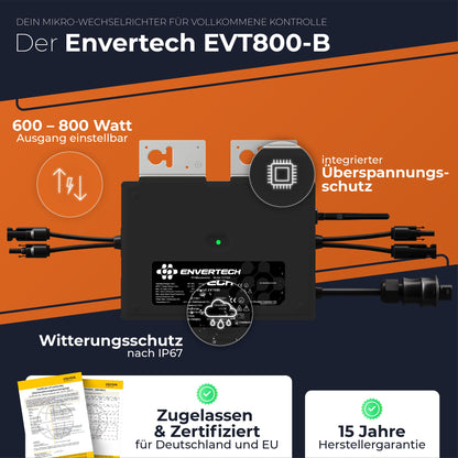 Solarway® Balkonkraftwerk 800W Solaranlage Steckdose