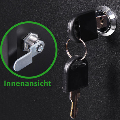 Ondis24 Kurt Werkstatt Hängeschrank abschliessbar - Grau Schwarz 120 cm