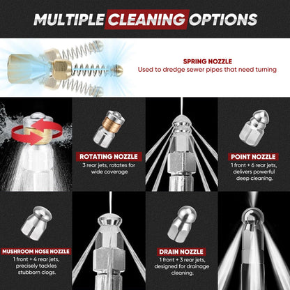 Ampvolts Rohrreinigungsschlauch Set 30m – Karcher kompatibel