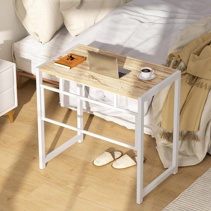 GreenForest Kleiner Klappschreibtisch 80x48 cm - Beige