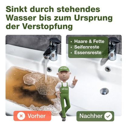 bio-chem Haar-Weg Abflussfrei Abflussreiniger - Extra Stark 4x 1L