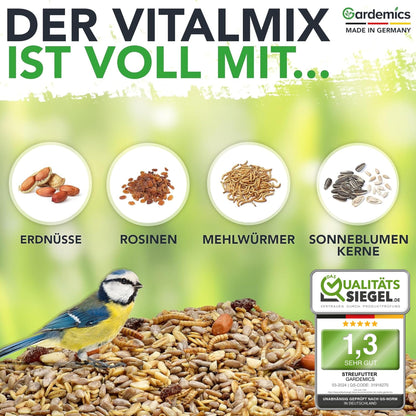 Gardemics Wildvogelfutter Mehlwürmer Ganzjährig 20 Kg