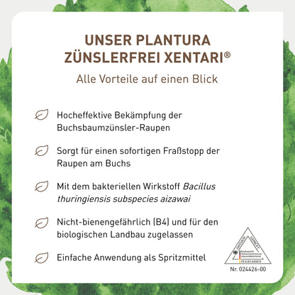 Plantura Zünslerfrei XenTari Raupenfrei gegen Buchsbaumzünsler, 64 g