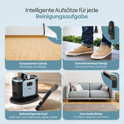 Olvy Teppichreiniger PRO – Polsterreiniger und Nasssauger mit Dampf