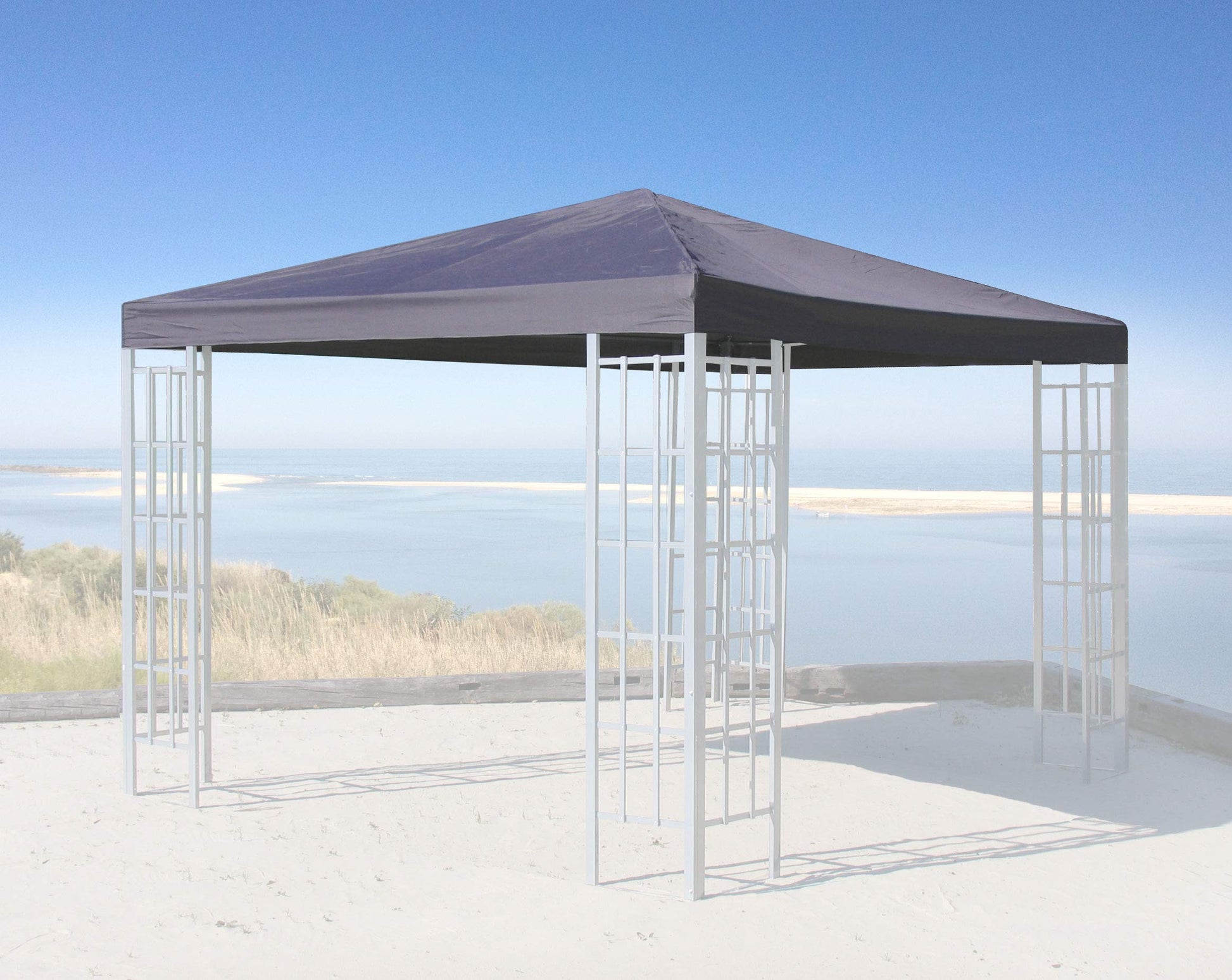 QUICK STAR Ersatzdach für Rank Pavillon 3x3 m Anthrazit RAL 7012 aus PVC-beschichtetem Polyester