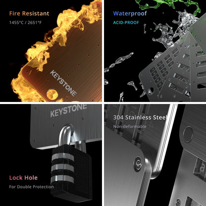 KEYSTONE Tablet Plus Crypto Seed Storage – Metall Wallet 24 Wörter