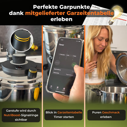 QUIXO VitaSmart Schnellkochtopf 6l – Kochzeitsignal