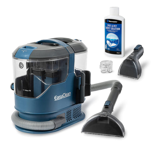 Vacmaster SCA0801 Waschsauger Teppichreiniger Nass-Trockensauger. Grau-gelbes Gerät zur Nass- und Trockenreinigung von Teppichen und Hartböden.