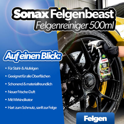 SONAX Autowäscheset – Glanzshampoo, Wascheimer & Waschhandschuh