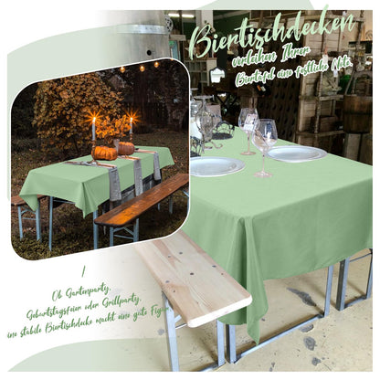 Biertischhussen Salbeigrün 8er-Set Universal für 50/70cm Biertische